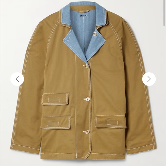 STAUD Yellowstone reversible cotton-blend twill and chambray jacket Size Small - Picture 4 of 15